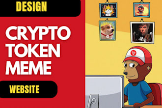 design crypto websites, ico pages, and memecoin sites