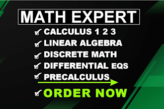 tutor precalculus, calculus 1,2,3 discrete math, linear algebra, differential eq
