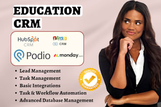 setup education crm hubspot zoho pipedrive zapier with workflow and automation