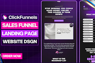 build clickfunnels landing page, sales funnel or website in click funnel 2 0
