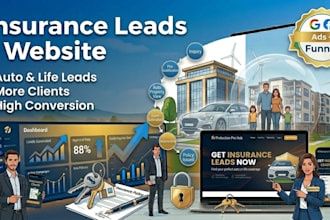 build auto, financial insurance website and generate auto, life insurance leads