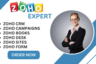 setup zoho crm zoho campaigns zoho books zoho desk zoho form zoho sites
