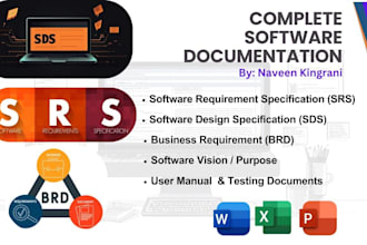 do software requirement specification srs, sds, brd and technical documentation