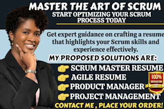 write scrum master resume, agile resume, project management