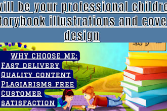 be your professional children storybook illustrations and cover design