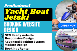 design yacht boat cruise jetski kayak skooter boat jet vacation rental website