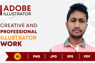do anything on adobe illustrator, logo, redesign, vector art, illustration
