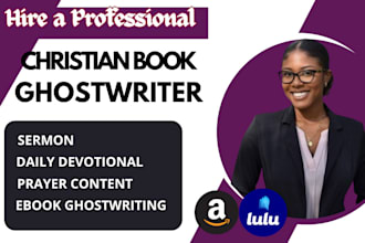 ghostwrite copy edit christian book daily devotional journal prayer ebook writer