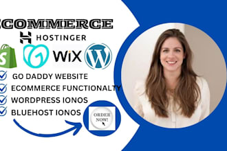 ecommerce website on ionos wordpress wix hostinger godaddy ionos shopify