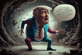 create a political cartoon or illustration