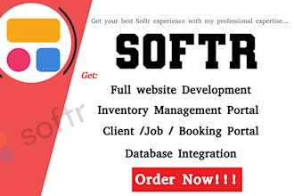 develop softr web portal for client, employee, job and full website