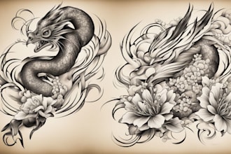 create japanese or oriental tattoo design for you