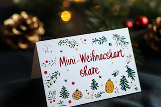 do a cartoon portrait of you, christmas card