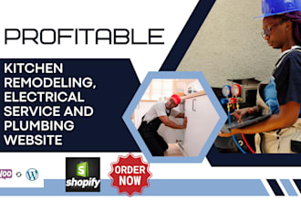 design kitchen remodeling electrical service plumbing landing page website