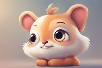 draw cute cartoon animal character