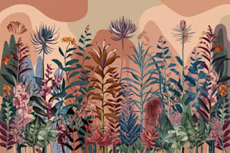 draw botanical illustration art for you