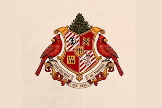 design unique family coat of arms logo