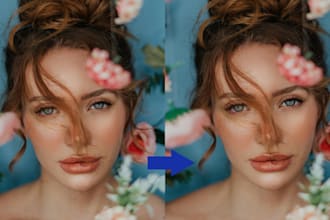 do professional skin retouching and photo enhancement