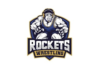 design high school wrestling logo