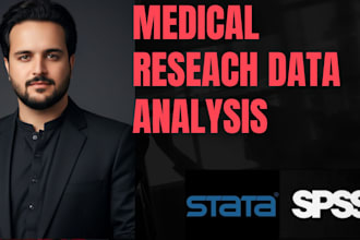 do medical and health research analysis with stata, and spss