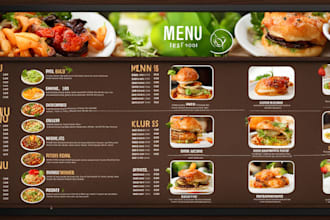design TV menu restaurant menu digital menu board food menu