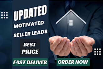 provide you real estate motivated seller and cash buyer leads with skip tracing