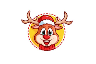 design awesome mascot christmas logo