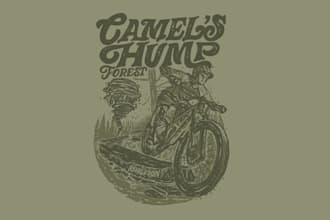 design mountain bike trail t shirt logo