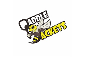 design pickle ball playing hornet wearing logo