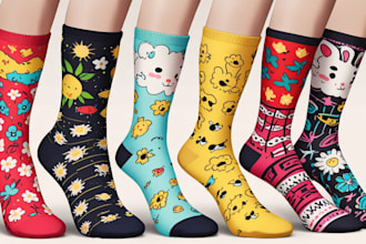 design custom and unique socks design