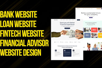 build a professional bank website loan website or financial advisor website