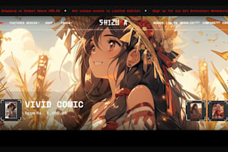 design anime shopify store anime fashion clothing shopify store manga website