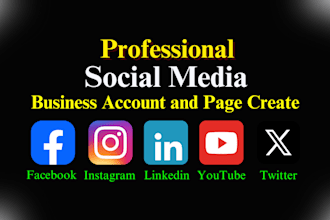 create and setup social media account and business page