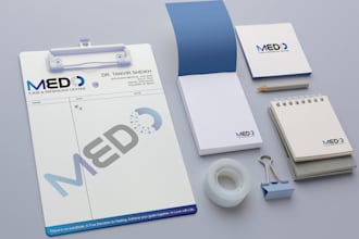 do medical prescription, pad, report, flyer, brochure