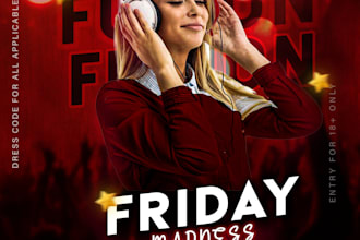 design outstanding club flyer, party flyer, business flyer