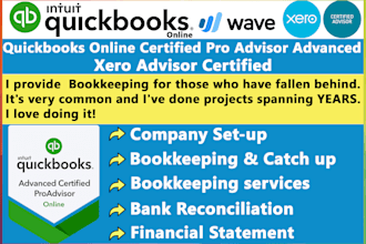 do setup, clean up, and bookkeeping in quickbooks online, xero and zoho books