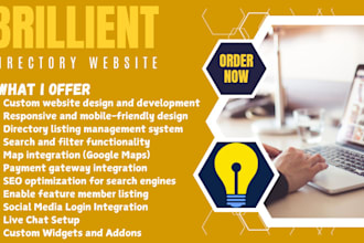 customize and design your brilliant directory website for you