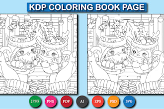 draw custom adult coloring book page for kdp
