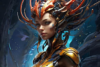 paint scifi or fantasy digital art illustration