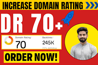 increase ahrefs dr domain rating 70 plus by high seo backlinks