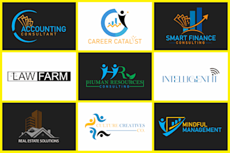 do consulting financial accounting credit repair  modern business logo design