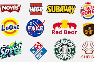 recreate, spoof, remake, parody a logo with your words