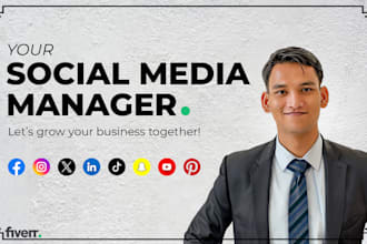 be your social media manager and social media marketing content creator
