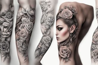 create professional realistic tattoo design