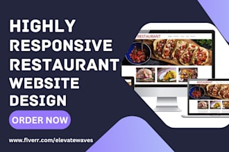 build restaurant website bar booking food delivery online ordering landing page