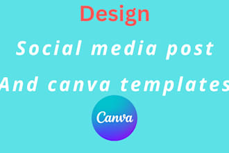 design professional social media posts and canva templates