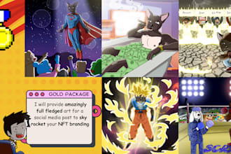 draw custom cartoon art for your website and social media
