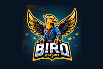 high quality bird esports mascot logo with a unique concept