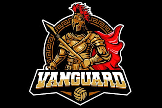 design vanguard spartan volleyball team logo