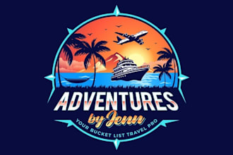 design unique attract bucket travelers logo